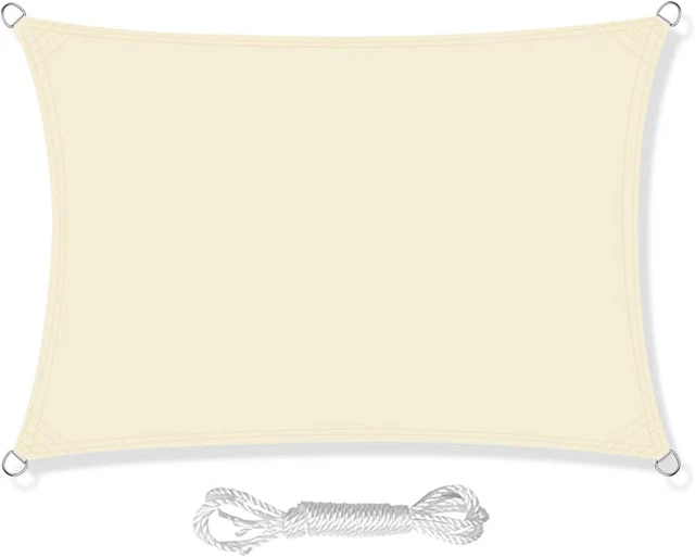 HEYOMART SUN SHADE Sail 2m X 4m Rectangle Shade Sails Waterproof