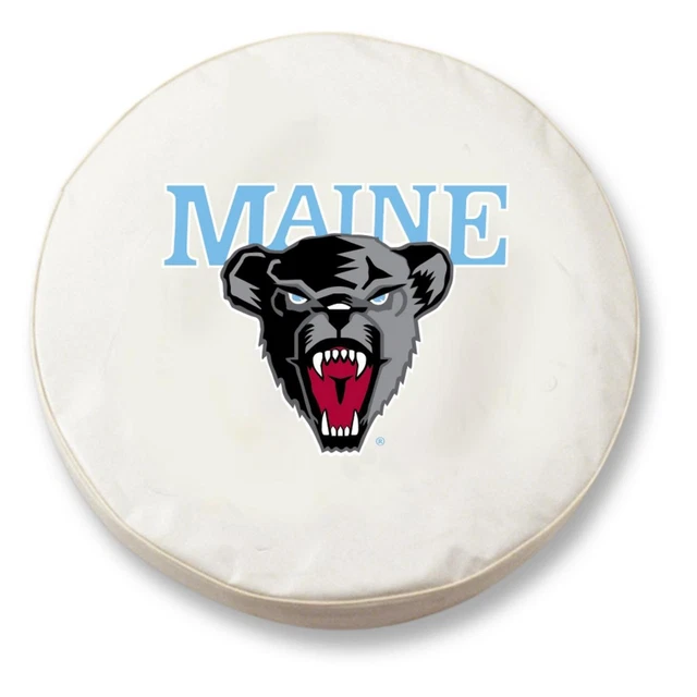 Holland Bar Stool Tire Cover With White Vinyl Finish TCIMaineUWT