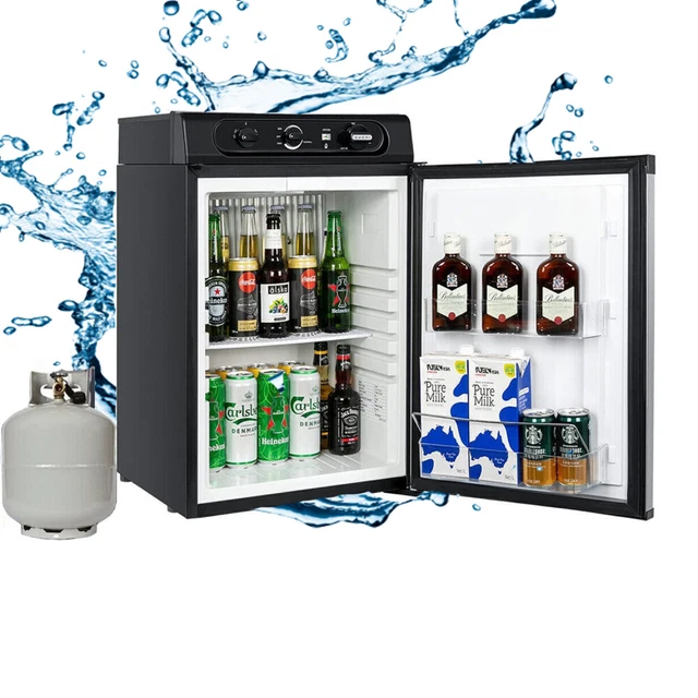 3-Way Propane Gas Fridge LPG DC 12V AC 110V Camper RV Refrigerator 60L 2.1cuft