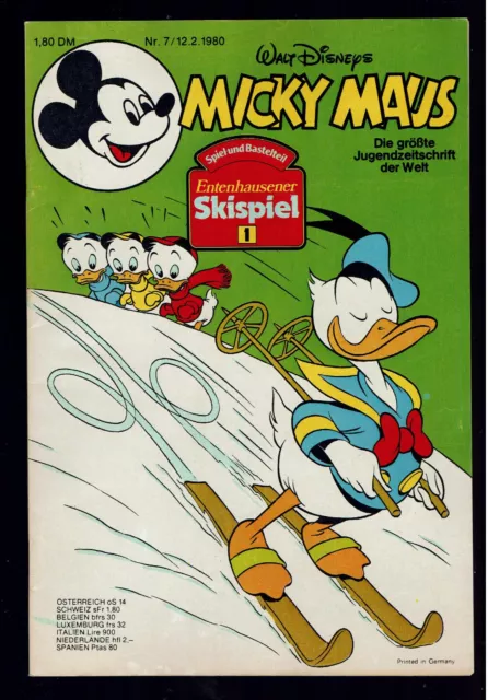 #30# Micky Maus Heft Nr. 7 vom 12.02.1980  aus dem EHAPA Verlag Walt Disney