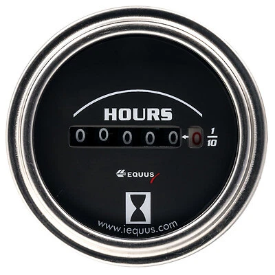 Equus 2.0 Dia Hourmeter Gauge Chrome - E7210
