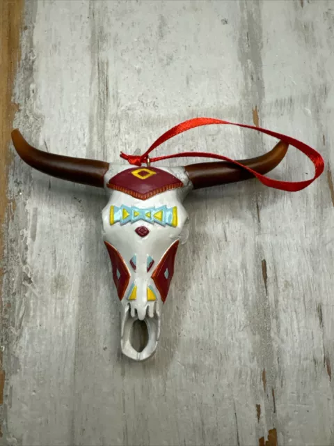 Hallmark -  Painted Buffalo Skull - Christmas Ornament