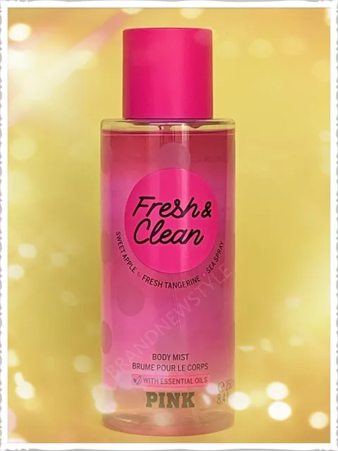 Victoria's Secret PINK FRESH & CLEAN Scented Body Mist Spray 8.4 fl oz NEW