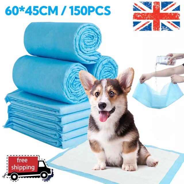 150 Large Puppy Training Trainer Train Pads Toilet Pee Wee Poo Dog Pet Cat Mats