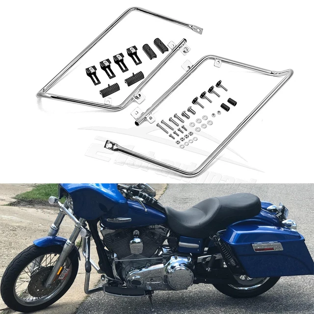 Hard Saddlebag Conversion Support Mounting Bracket For Harley Dyna Fat Bob 09-17