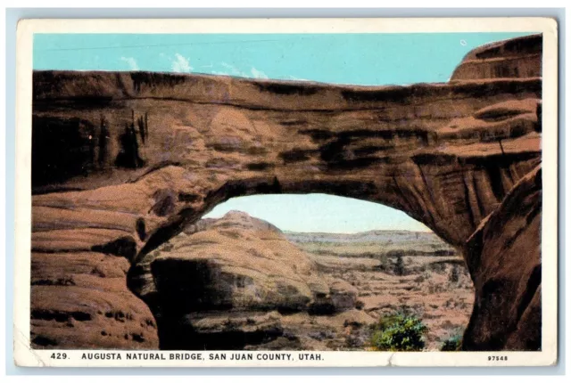 c1940s Augusta Natural Bridge Rock Formation San Juan County Utah UT  Postcard