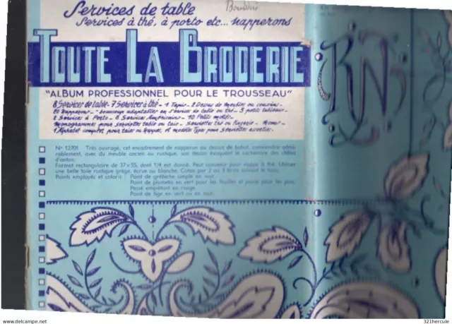 livre ancien broderies ouvrages des dames mode autres ventes alphabets album 12