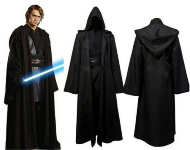 Star Wars Jedi Sith Anakin Skywalker Cosplay Costume Black Suit Halloween Outfit