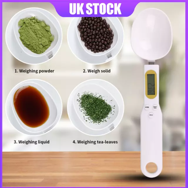 Electronic Digital Spoon Scale with LCD Display Measuring Food Spoon Kitchen