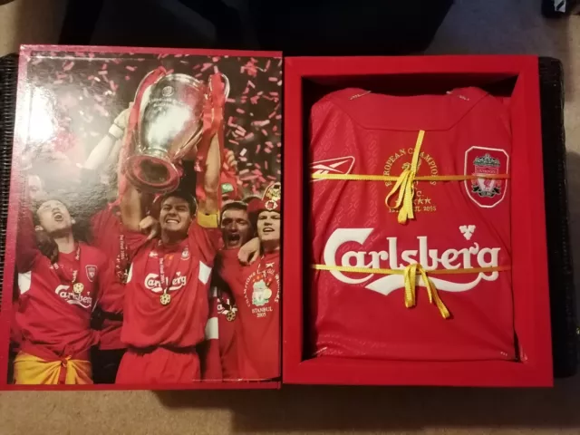 Liverpool FC Limited Edition Commemorative Boxed Shirt Istanbul 2005 CL Champion