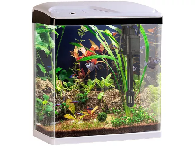 Aquarium complet avec pompe, filtre et éclairage LED - 25 L - SweetyPet