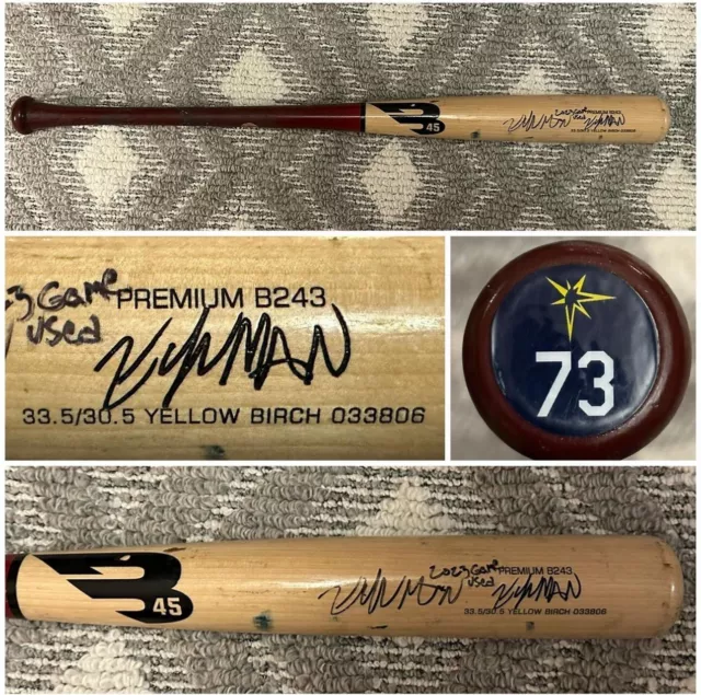 Kyle Manzardo Game Used UNBROKEN Bat! Cleveland Guardians #1 Prospect!!