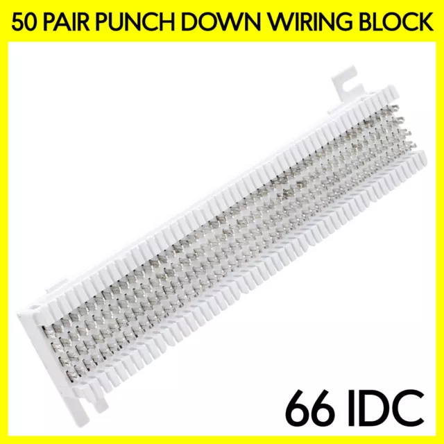 66 IDC Punch Down 50 pares de bloque de cableado para sistemas de línea telefónica 23-24AWG