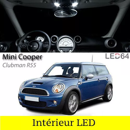 Kit 7 ampoules à LED pour l'éclairage intérieur blanc Mini Cooper R55 Clubman