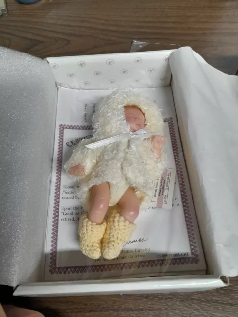 Ashton Drake  'Good as Gold' Mini Vinyl Baby Doll  In Box, with Certificate