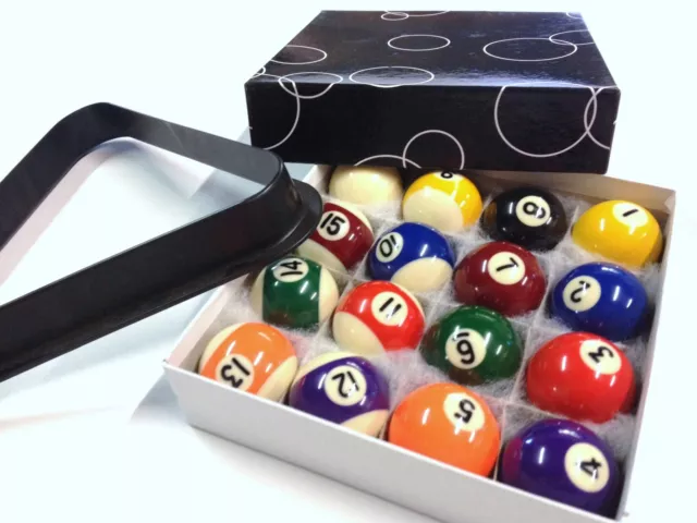 KIDS Pool Table Balls FREE Triangle 1 & 1/2" inch SET ON SALE Australian