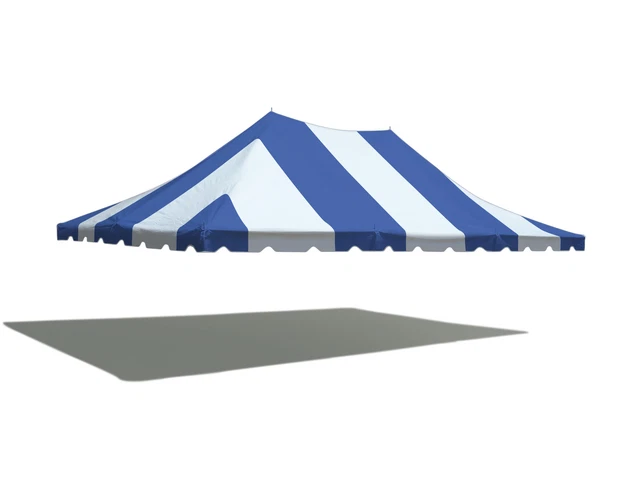 Replacement Pole Tent Canopy Top 20x30 Blue Cover Event Wedding Party Gazebo