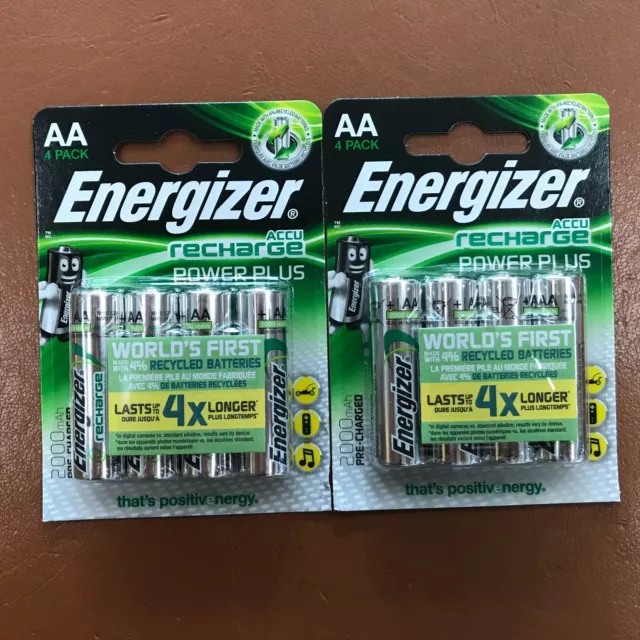 NEUF piles rechargeables Energizer AA, Power Plus, préchargées NiMH 2000mAh 2