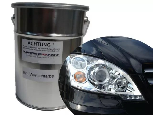 1 Liter Spritzfertig Wasserbasislack für geeignet für Mercedes 197 Obsidianschw