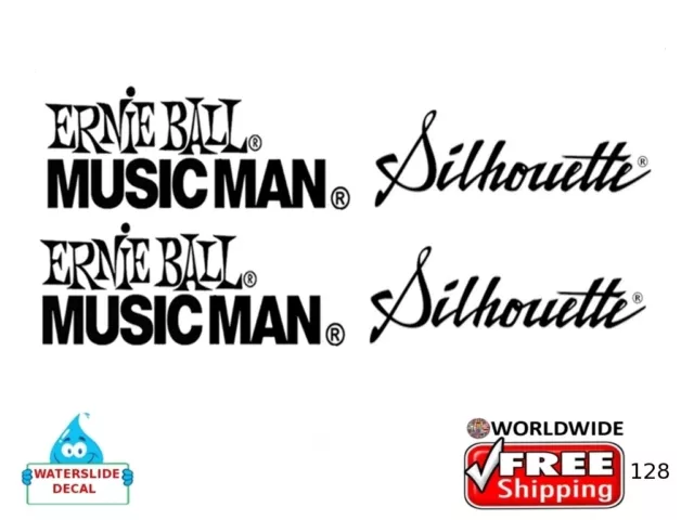 Musicman Ernie Ball Silhouette guitar headstock Restoration decal waterslide 128 Musicman Ernie Ball Silhouette guitar headstock Restoration decal waterslide 128