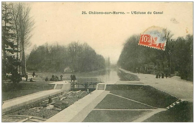 51.CHALONS SUR MARNE.n°25528.L'ECLUSE DU CANAL