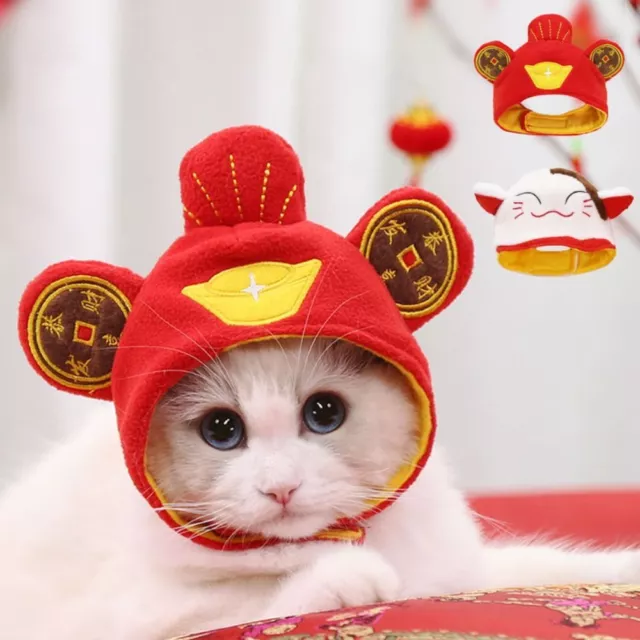 Cute Cat Pet Hat Dress Up Accessories Cat Warm Plush Hat Pet Cat Cap