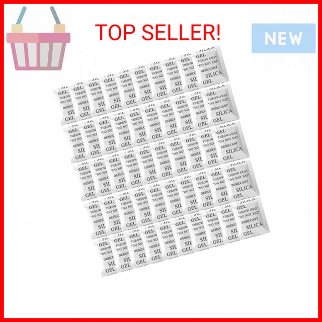 50Pcs 5 Gram Premium Silica Gel Packets for Storage, Moisture Absorbers Desiccan