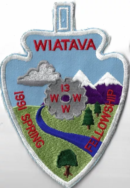 OA Wiatava Lodge 13 1991 Spring Fellowship WHT Bdr. Orange County, CA [MX-7563]