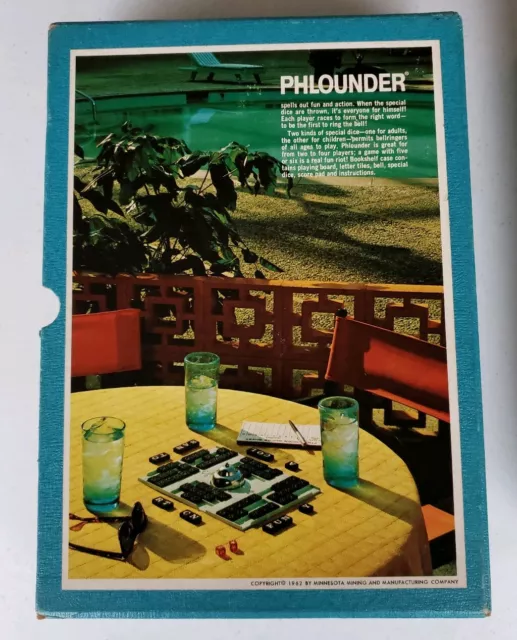 Vintage 3M Brand Bookshelf Game PHLOUNDER 1962 Complete 2