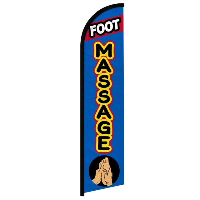 Foot Massage Windless Advertising Swooper Flag Spa