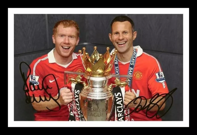 Ryan Giggs & Paul Scholes - Manchester United Autograph Signed & Framed Photo