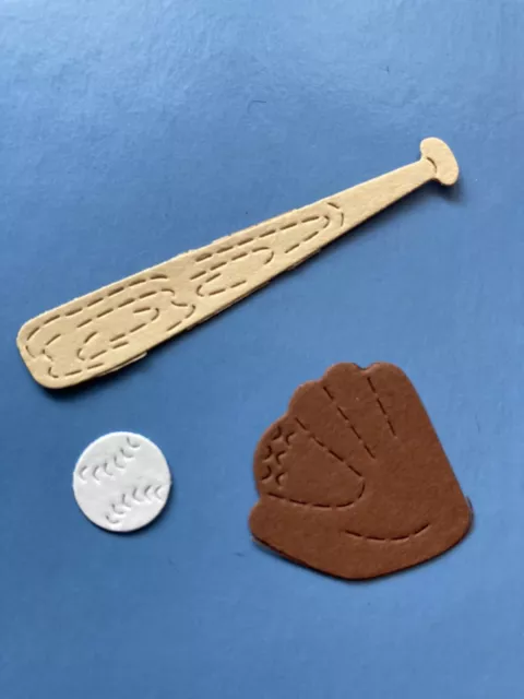 10 Sets Baseball gestanzte Verzierung Topper für Kartenherstellung oder Scrapbooking