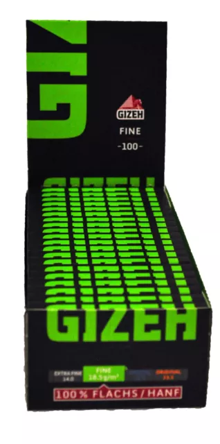 Gizeh Magnet Grün - Black Fine Zigaretten Drehpapier (20 Hefte à 100 Blatt)