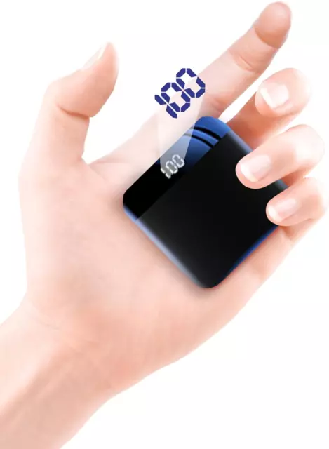 Power Bank kleinste und leichteste 10.000 mAh USB-C Externer Akku, ultrakompakte