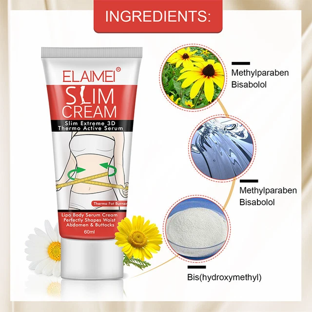 Crema para quemar grasa anticelulítica corporal adelgazante pérdida de peso masaje