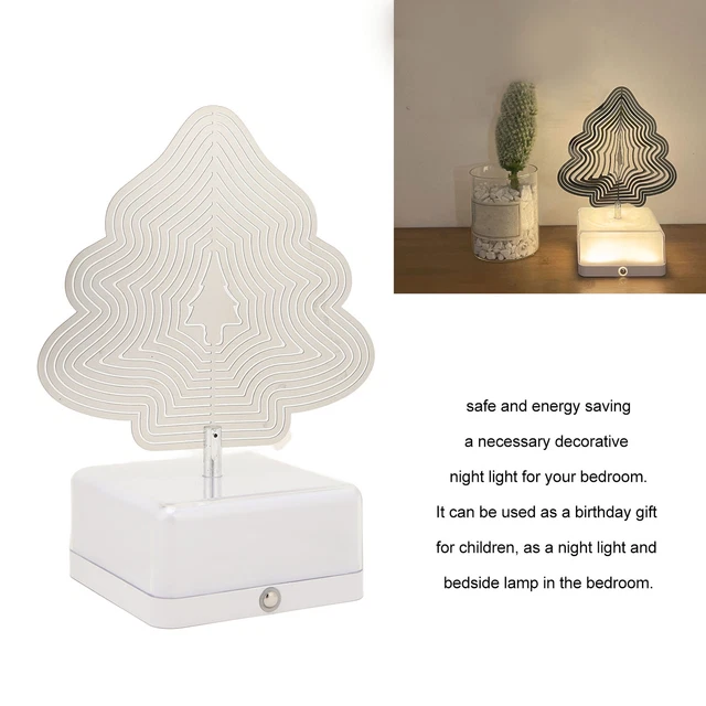 Christmas 3D Bedside Night Light RCRGB USB Type C 3D Table Lamp Christmas Trees