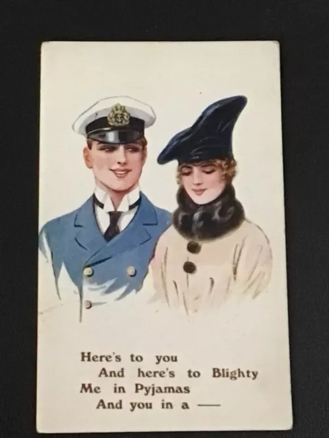 Early Ww1 Era Naval Romance Pc - Here’s To You & Here’s To Blighty