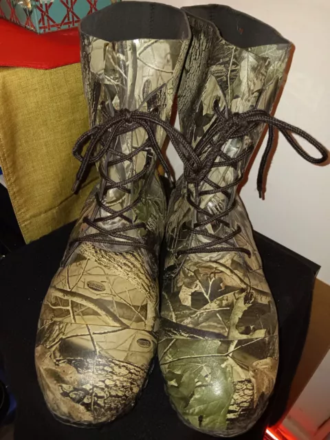 GUIDE GEAR SCENT FREE THINSULATE ULTRA  MENS HUNTING RUBBER BOOTS CAMO Sz 14