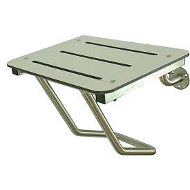Asiento de ducha Frost montado en pared completa - acero inoxidable/blanco - 972 Frost Products Ltd