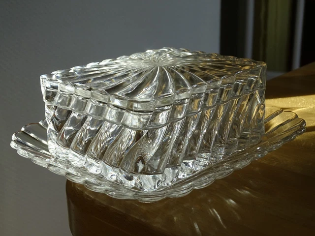 Baccarat tors Bambou, photophore en cristal moulé et gravé