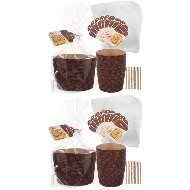 2 Sets Corrugated Cake Cups Small Muffin Wrappers Paper Cupcake Liners Coffee