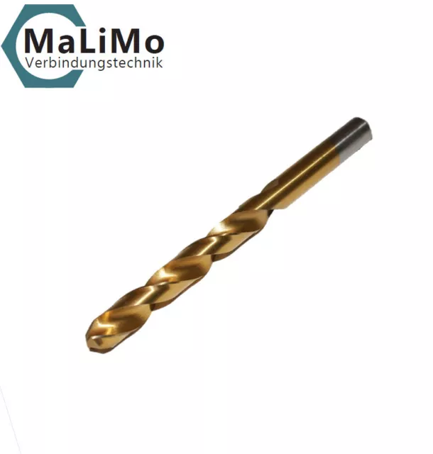 MaLiMo HSS-TiN Din 338 Metallbohrer TITAN Spiralbohrer Bohrer NEU alle Größen