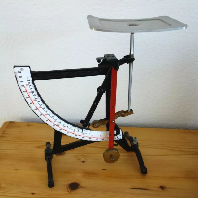 Große Briefwaage antik 2 kg in der Höhe verstellbar - TOP - Höhe 35 cm