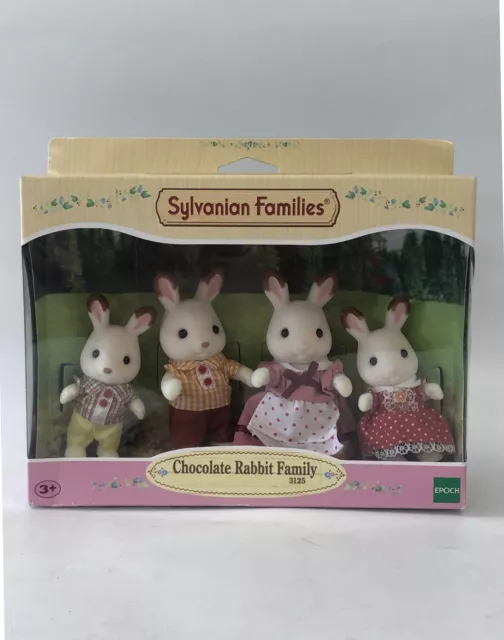 4 Figurines Famille Lapin Chocolat Sylvanian Families - Figurine