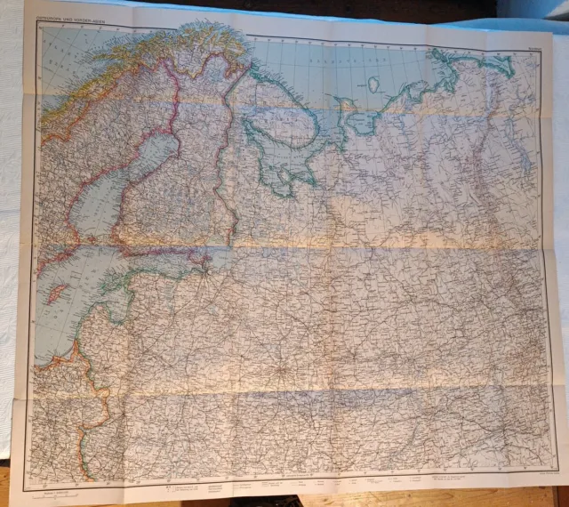 Osteuropa und Vorderasien vor 1941 Landkarte 1:3000000 Justus Perthes Gotha