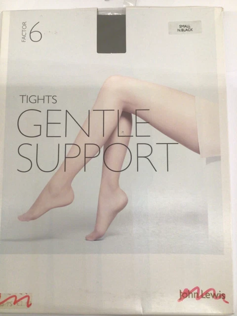 JOHN LEWIS FACTOR 6 Tights Gentle Support SIZE Small Black Mocca 3.99 PicClick UK