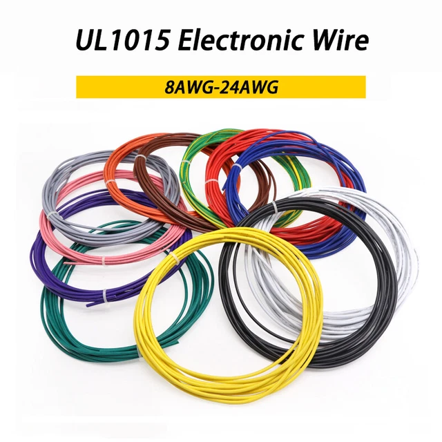 UL1015 Filo Cavo PVC rame stagnato filato 8AWG-24AWG Filo Elettronico Flessibile