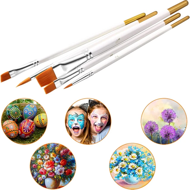 6 Pezzi Set Di Pennelli per Pittura Ad Olio Pennelli Di Pittura per Capelli Con 5