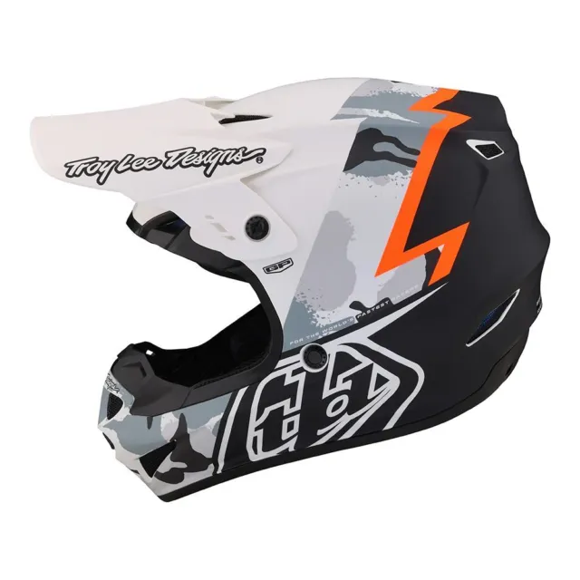 Troy Lee Designs Volt Mens Lightweight Protective Motocross GP Camo White Helmet