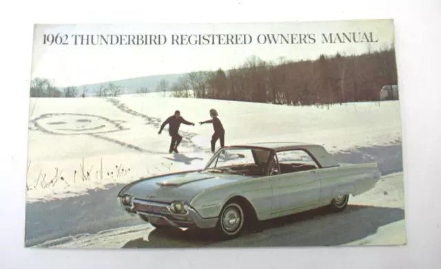 Vintage 1962 Ford Thunderbird Registered Owners Manual User Guide